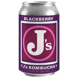 J's Kombucha, Blackberry Kombucha, 12 oz can, St. Paul, Minneapolis, Minnesota