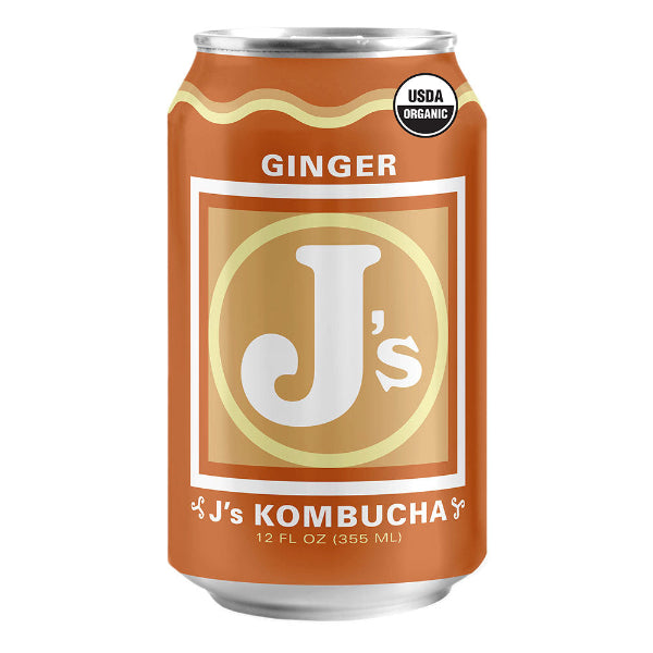 Organic Ginger Kombucha, J's Kombucha