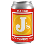 J's Kombucha, Mango Kombucha, 12 oz can, St. Paul, Minneapolis, Minnesota
