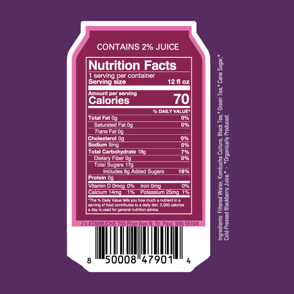 Blackberry Nutrition Label