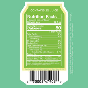 J's Kombucha - Lime-Mint-Ginger Nutrition Facts